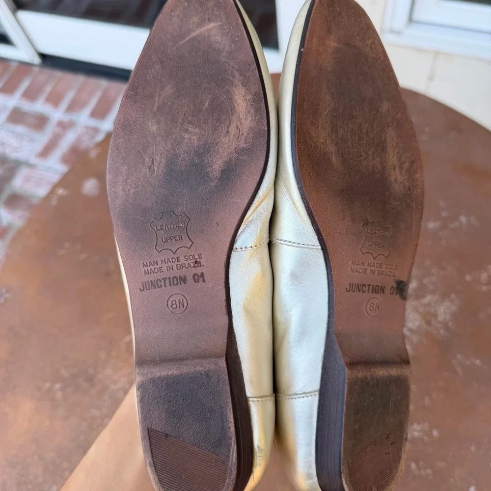 Vintage Westin’s gold leather preppy flats / loafers sz 8 women’s